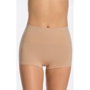 Spanx Ecocare Shaping Boyshort tan nude seamless breathable recycled
